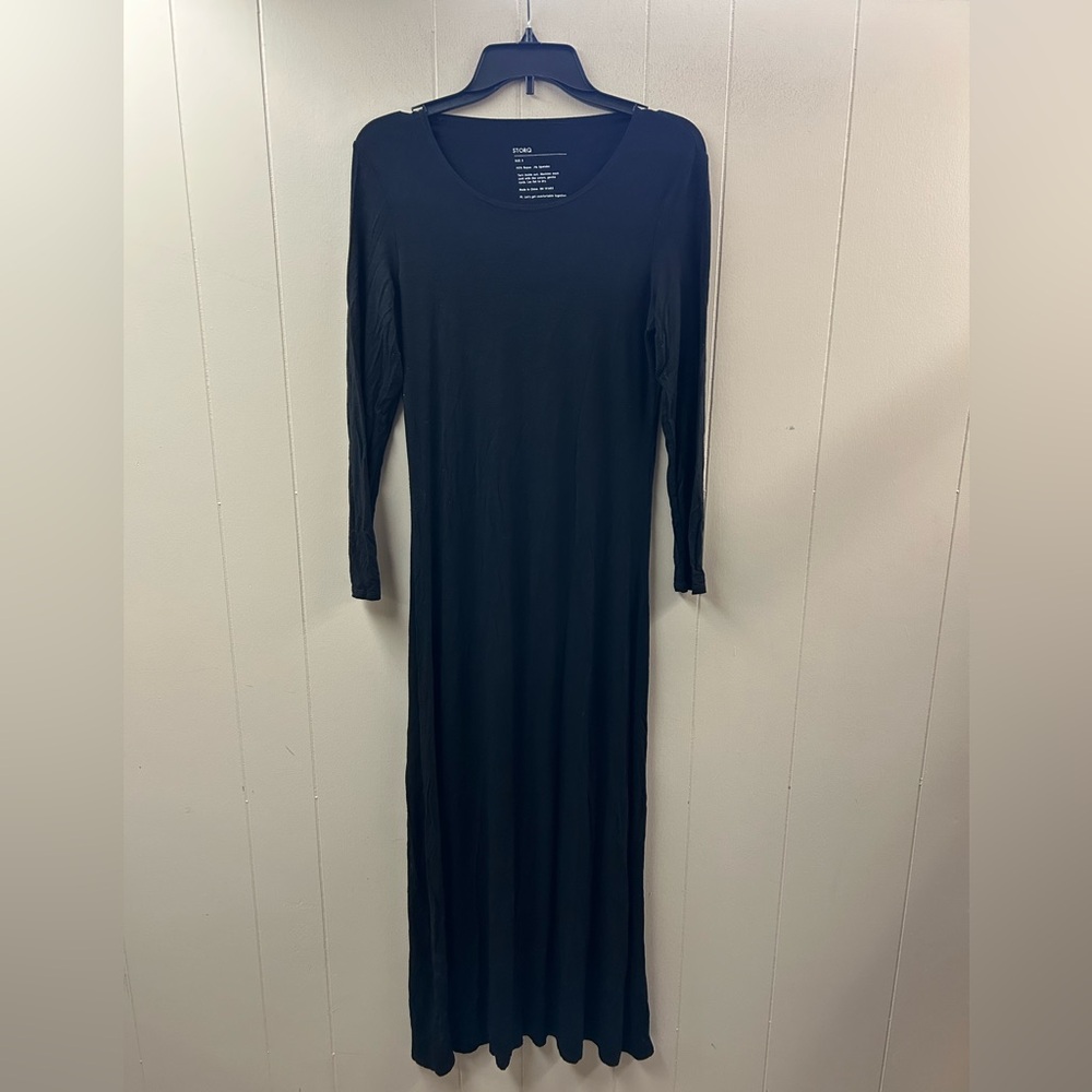 Storq Maternity Dress Women’s Size 3 Black Stretch Full‎ Length